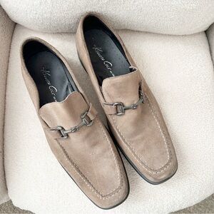Kenneth Cole countdown 2 leather square toe loafers slip on shoe.